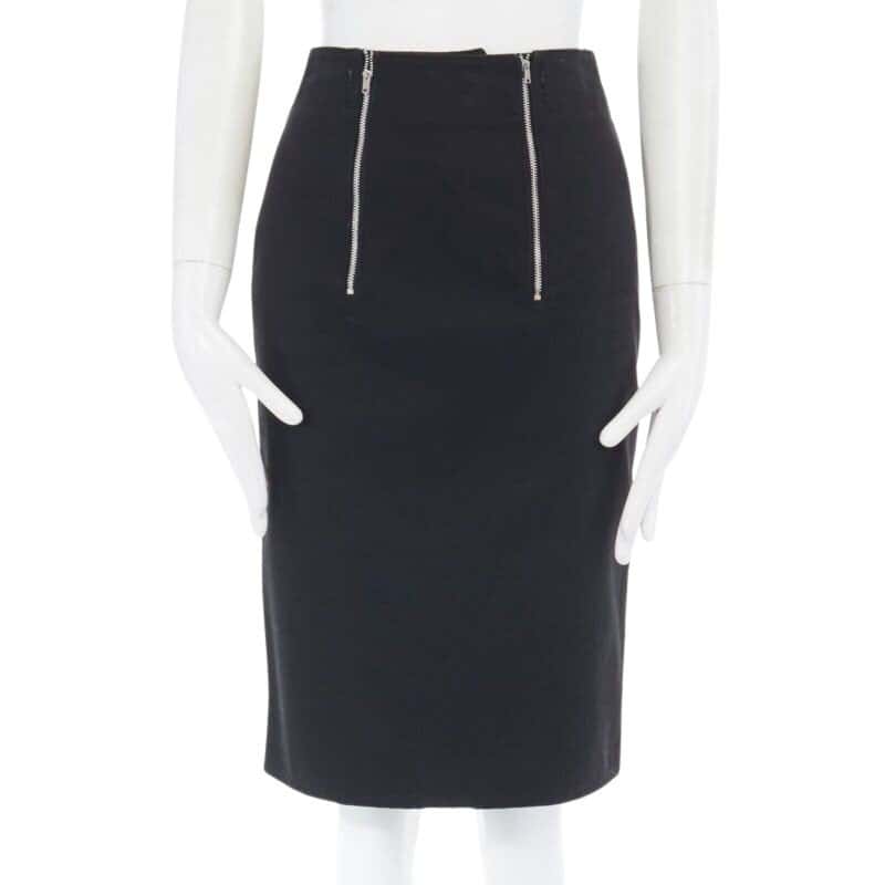 Jean Paul Gaultier Circle Stitch Skirt Black Polyester Very good condition - Front View