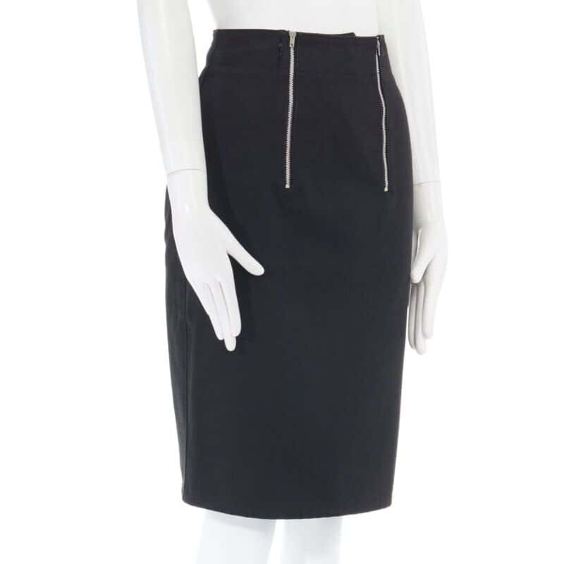 Jean Paul Gaultier Circle Stitch Skirt Black Polyester Very good condition - Inside View