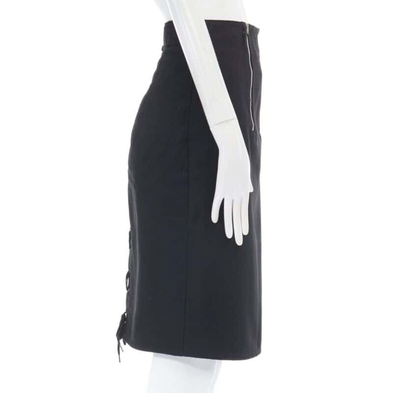 Jean Paul Gaultier Circle Stitch Skirt Black Polyester Very good condition - Model View