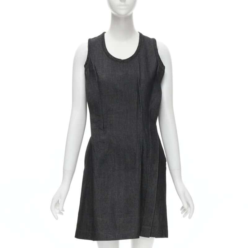 Comme Des Garcons Denim Pinched Dress Blue Never worn - Front View
