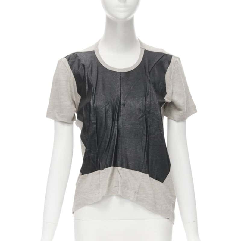 Junya Watanabe Lacquered Front Top Grey Linen Never worn - Front View