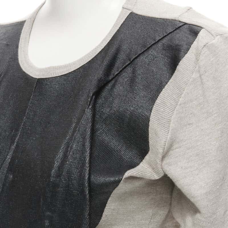 Junya Watanabe Lacquered Front Top Grey Linen Never worn - Back View