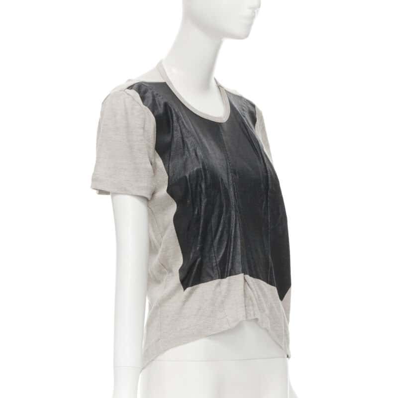 Junya Watanabe Lacquered Front Top Grey Linen Never worn - Inside View