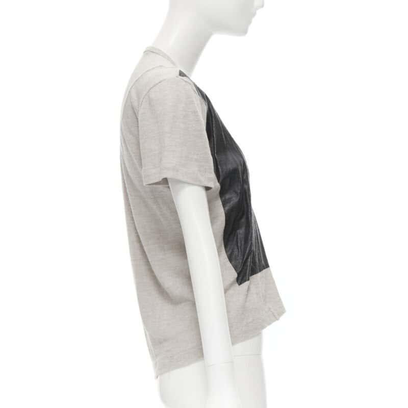 Junya Watanabe Lacquered Front Top Grey Linen Never worn - Model View