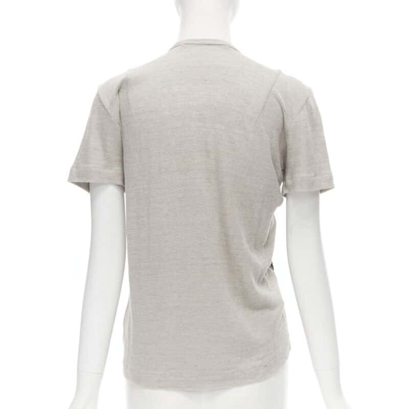 Junya Watanabe Lacquered Front Top Grey Linen Never worn - Box View