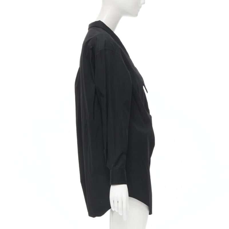 Comme Des Garcons Asymmetric Collar Shirt Black Cotton Very good condition - Box View