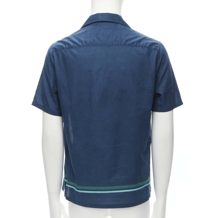 VALENTINO GARAVANI Hawaiian Floral Shirt Navy Cotton Good condition - Box View