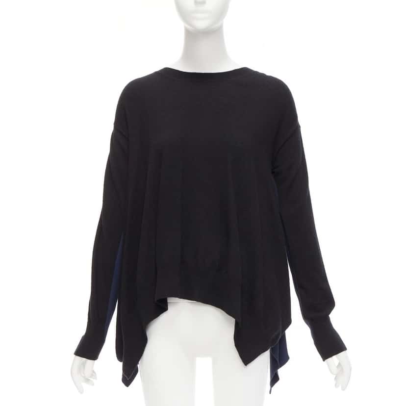 Stella McCartney Handkerchief Sweater Black Wool Never worn - Inside View