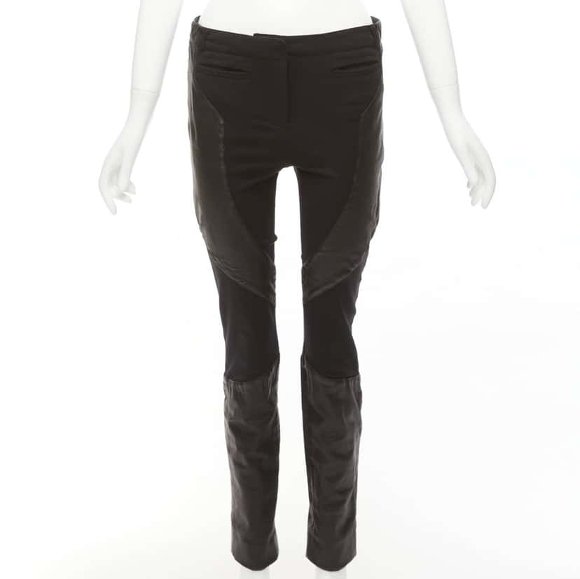 Givenchy Abstract Sweatpants Black Leather Very good condition - Front View