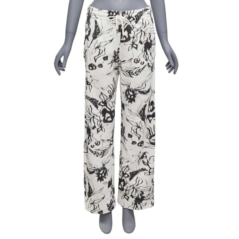 Dries Van Noten Peplum Cropped Pants White Cotton Very good condition - Front View