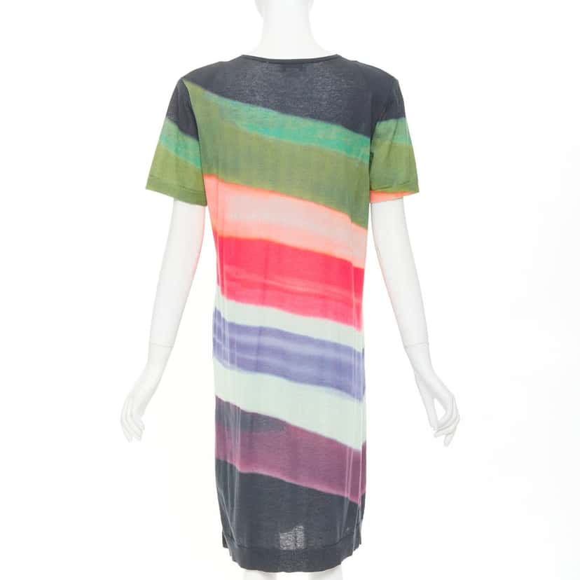 Dries Van Noten Len Lye Border T-shirt Dress MultiColor Cotton Good condition - Box View