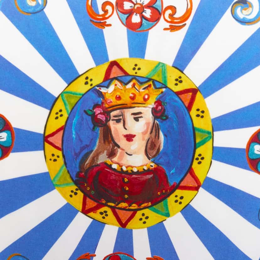 Dolce Gabbana Carretto Siciliano Print MultiColor Cotton Very good condition - Back View