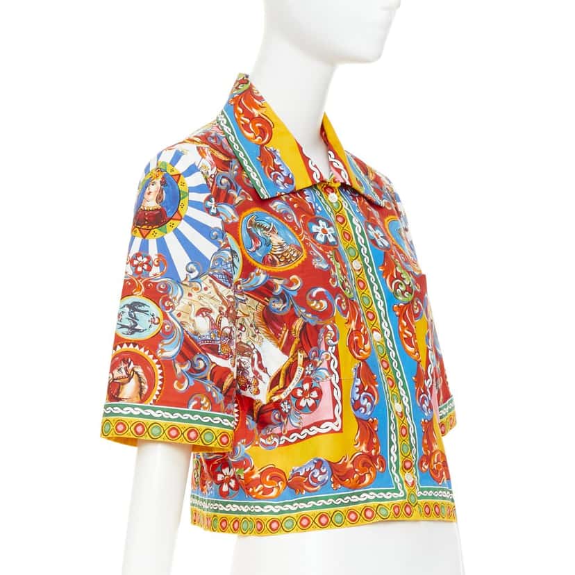 Dolce Gabbana Carretto Siciliano Print MultiColor Cotton Very good condition - Inside View