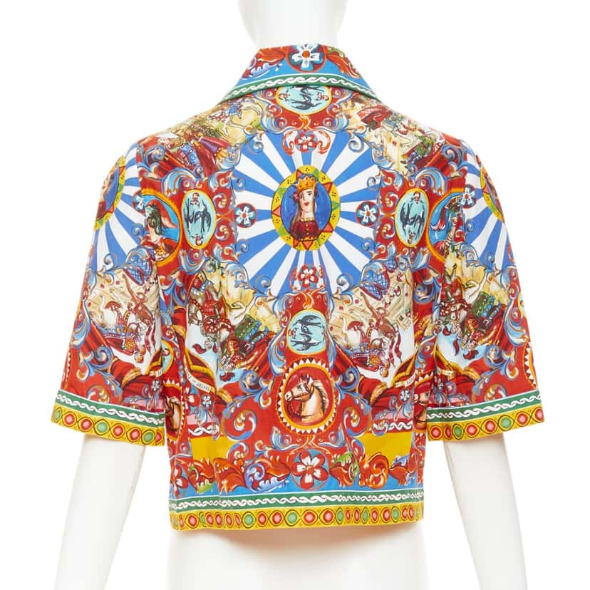 Dolce Gabbana Carretto Siciliano Print MultiColor Cotton Very good condition - Box View