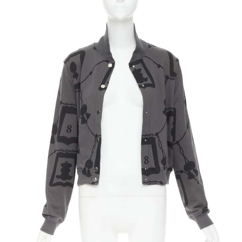 Hermes Poste et Cavalerie Bomber Jacket Grey Cotton Very good condition - Inside View