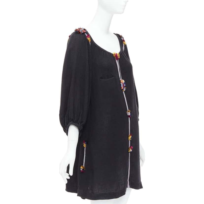 Isabel Marant Boho Pompom Dress Black Polyester Very good condition - Inside View