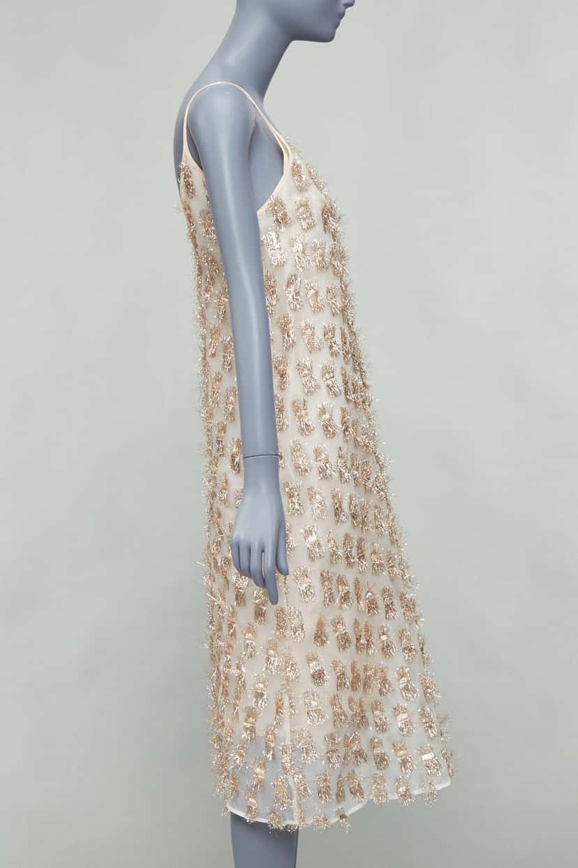 Raey Long Day Beige Silk Never worn, with tag - Model View