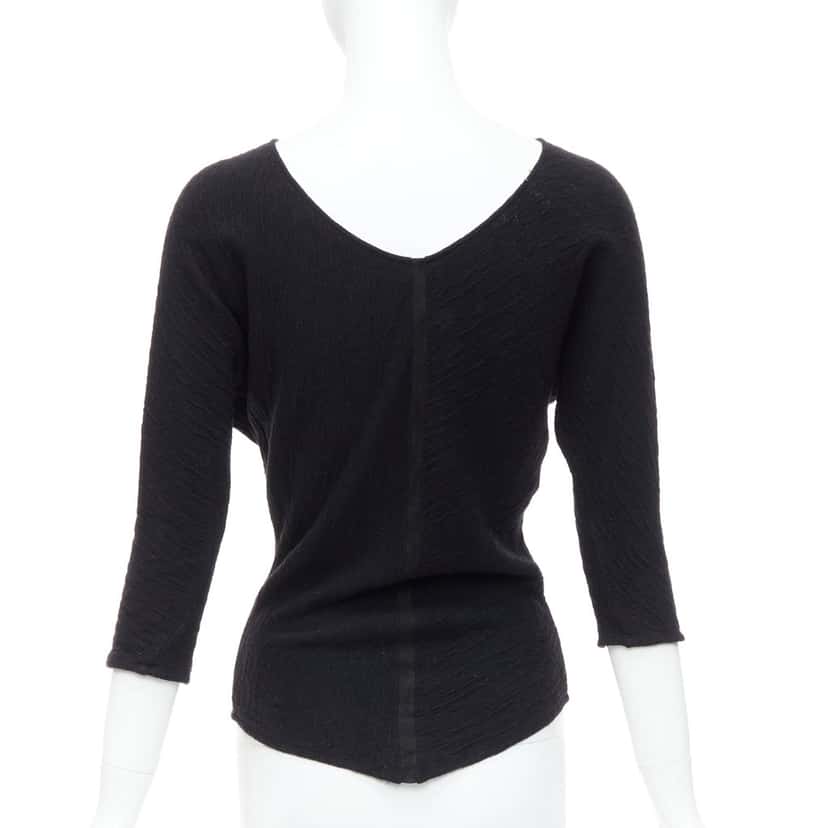 The Row Textured Pullover Top Black Polyester Fair condition - Back View