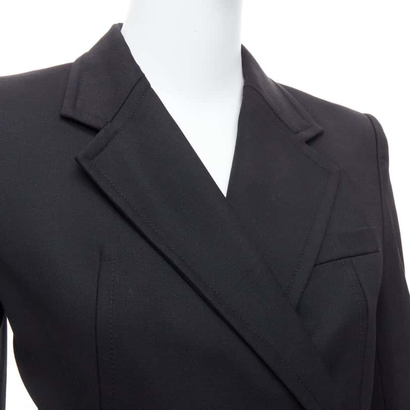 Helmut Lang Flare Long Blazer Black Wool Never worn - Back View