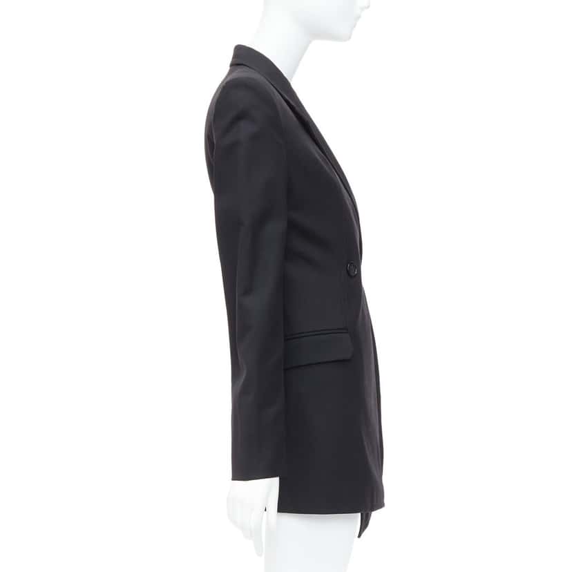 Helmut Lang Flare Long Blazer Black Wool Never worn - Box View