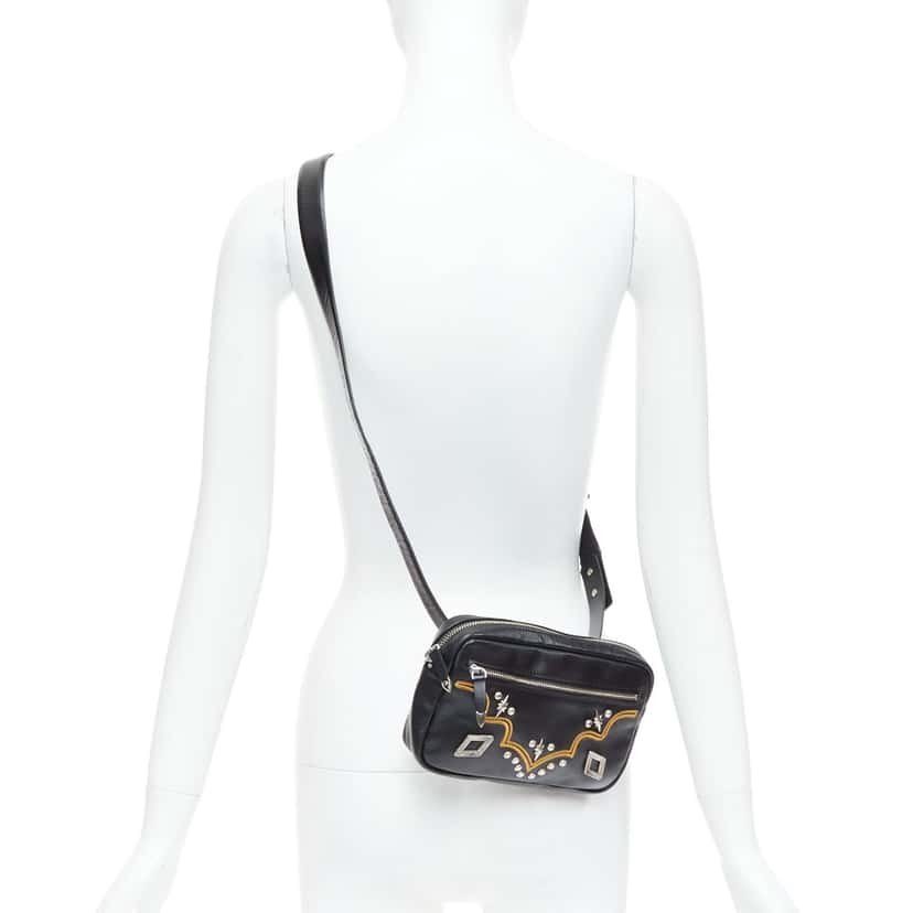 Toga Archives Colorblock Satchel Black Leather Fair condition - Back View