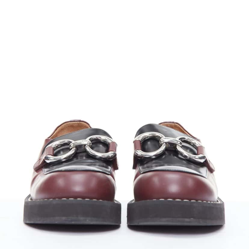Marni Chunky Buckle Loafers Black Leather Fair condition - Inside View