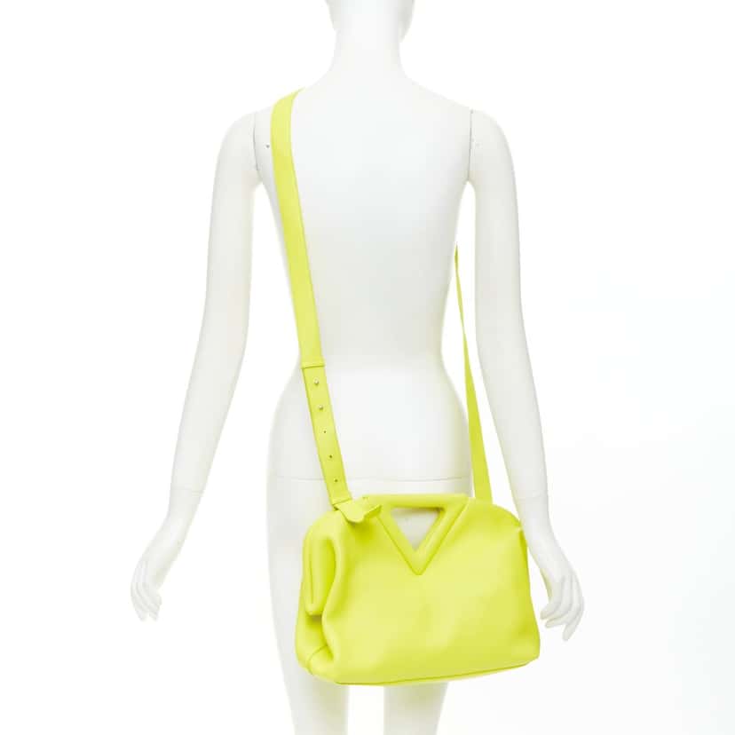 Bottega Veneta Medium Point Green Leather Fair condition - Back View