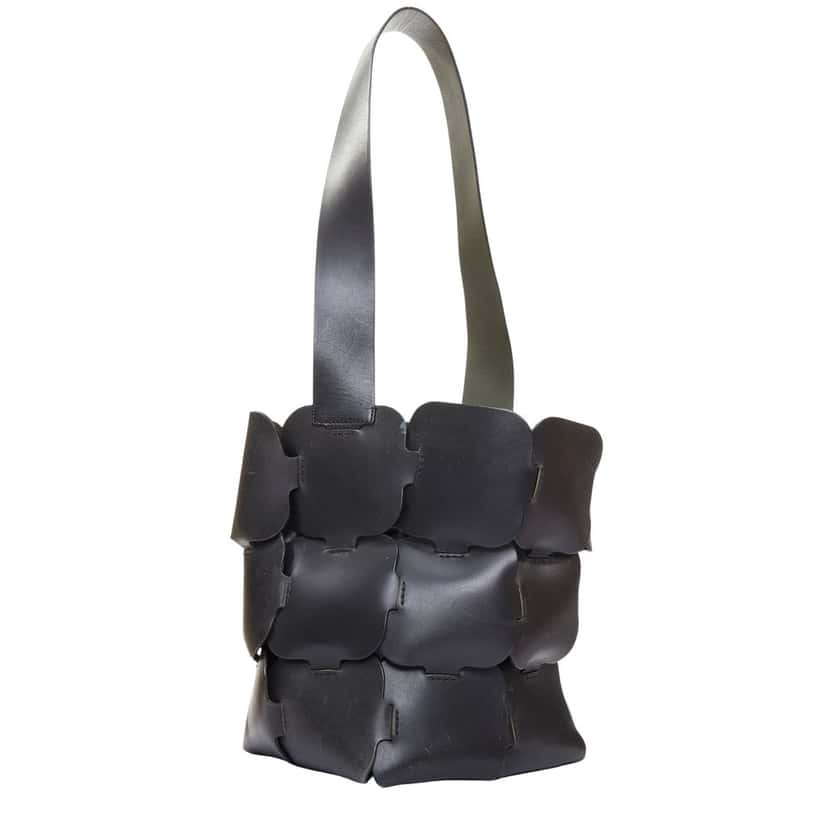 Paco Rabanne Bucket Black Leather Fair condition - Front View