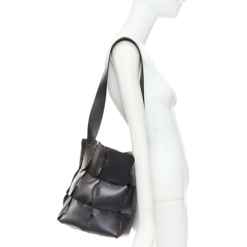 Paco Rabanne Bucket Black Leather Fair condition - Back View
