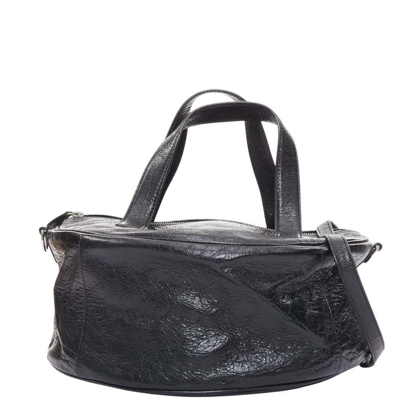 Balenciaga Arena Round Air S Hobo Black Leather Very good condition - Front View
