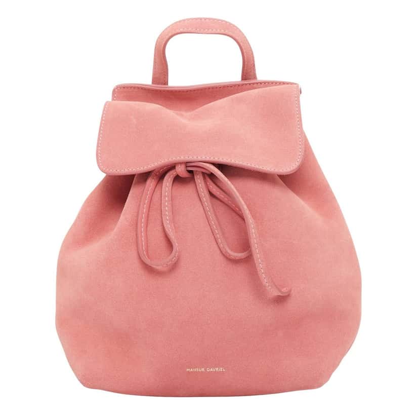 Mansur Gavriel Suede Mini Backpack Pink Suede Good condition - Front View