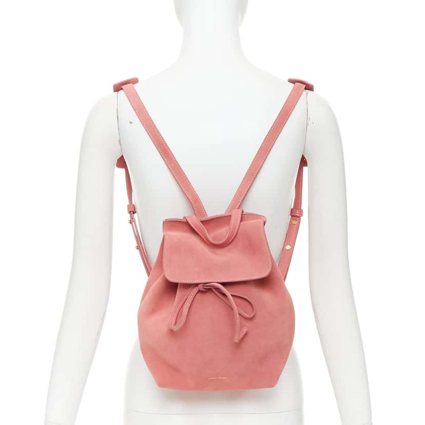 Mansur Gavriel Suede Mini Backpack Pink Suede Good condition - Back View
