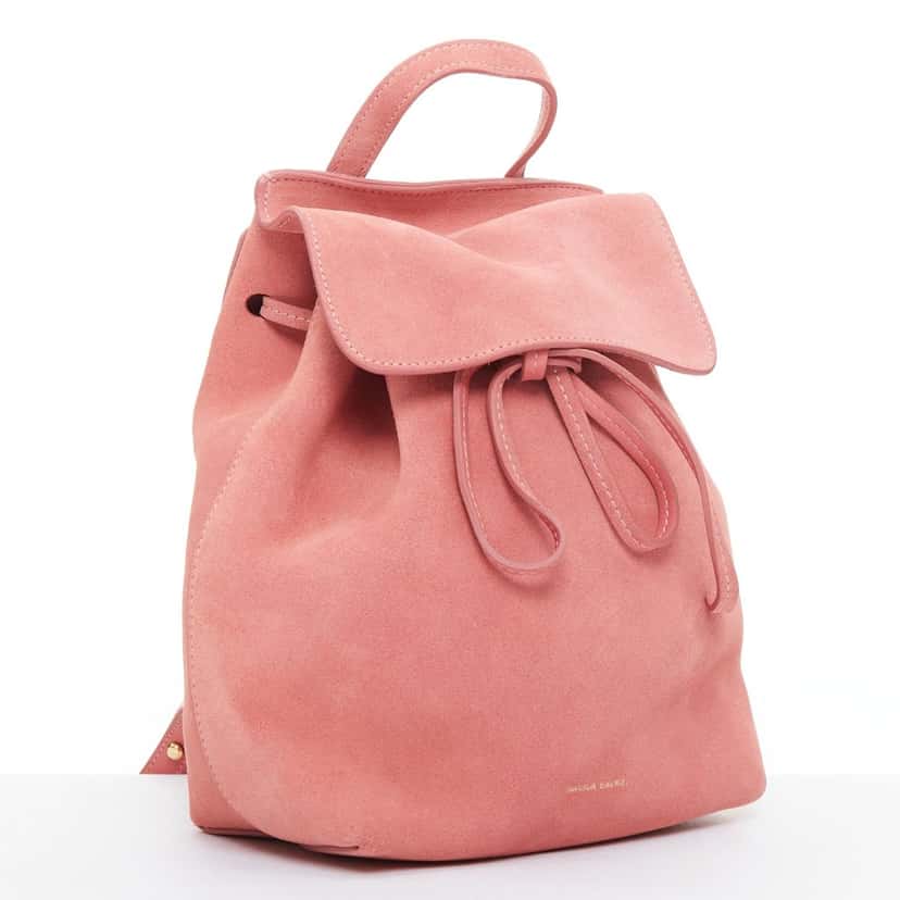 Mansur Gavriel Suede Mini Backpack Pink Suede Good condition - Inside View