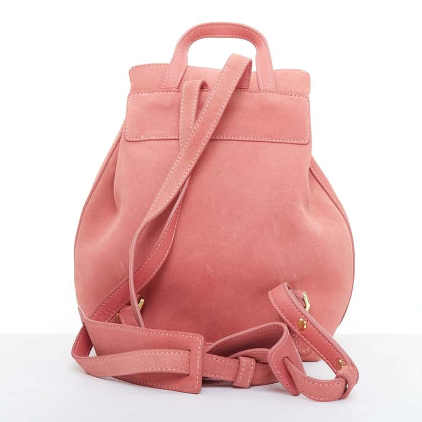 Mansur Gavriel Suede Mini Backpack Pink Suede Good condition - Box View