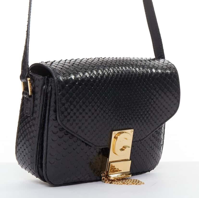 Celine C Bag Black Leather Good condition - Inside View