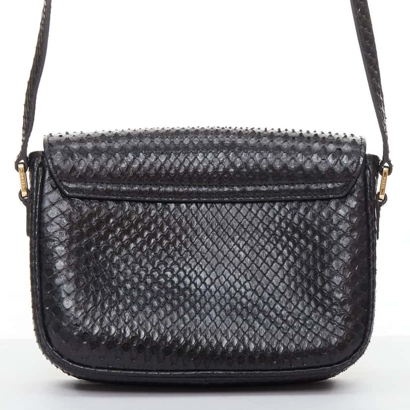 Celine C Bag Black Leather Good condition - Box View