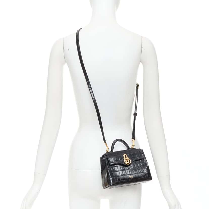 Mulberry Micro Seaton Black Leather Very good condition - Back View