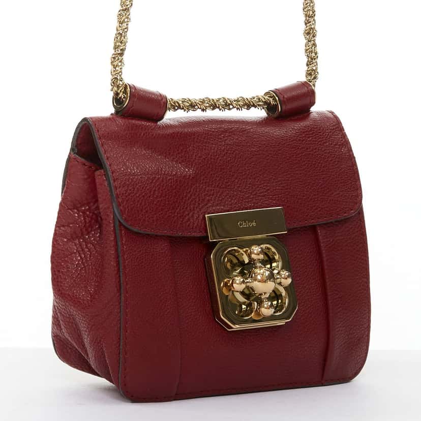 Chloe Elsie Burgundy Leather Fair condition - Inside View