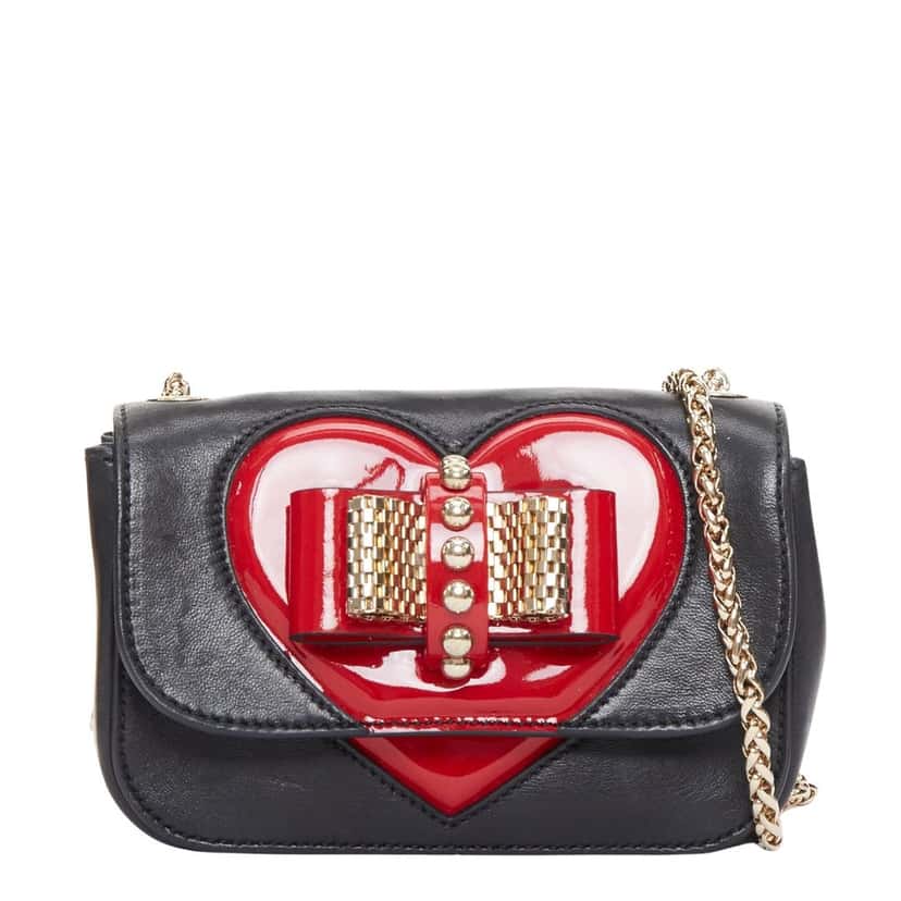 Christian Louboutin Sweet Charity Heart Black Leather Good condition - Front View