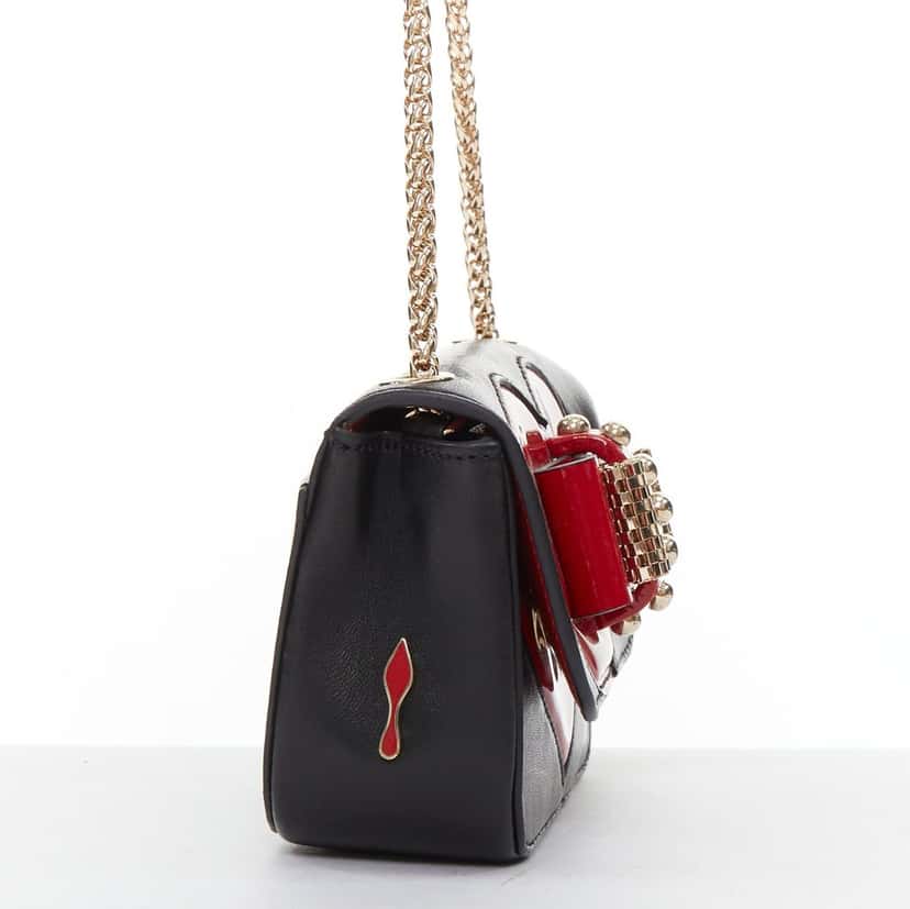 Christian Louboutin Sweet Charity Heart Black Leather Good condition - Model View