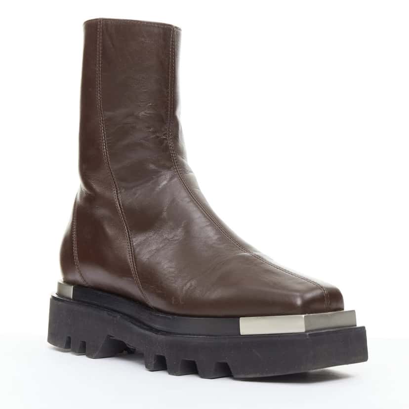 Peter Do Napa Moto Brown Leather Fair condition - Back View