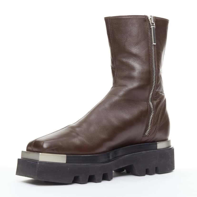 Peter Do Napa Moto Brown Leather Fair condition - Model View