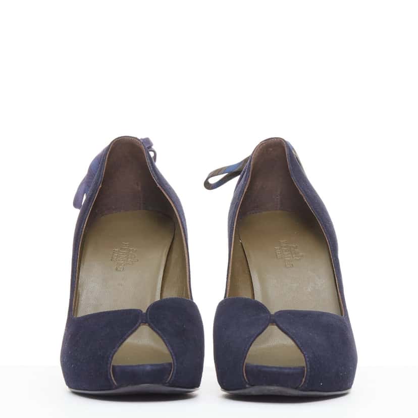 Hermes Product Navy Suede Fair condition - Inside View