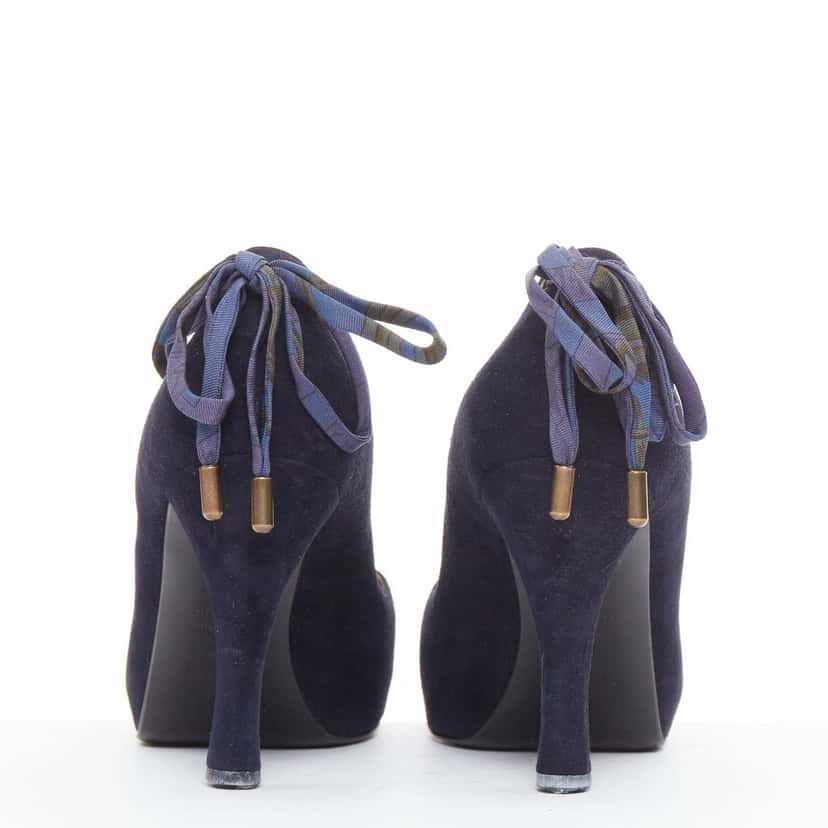 Hermes Product Navy Suede Fair condition - Box View