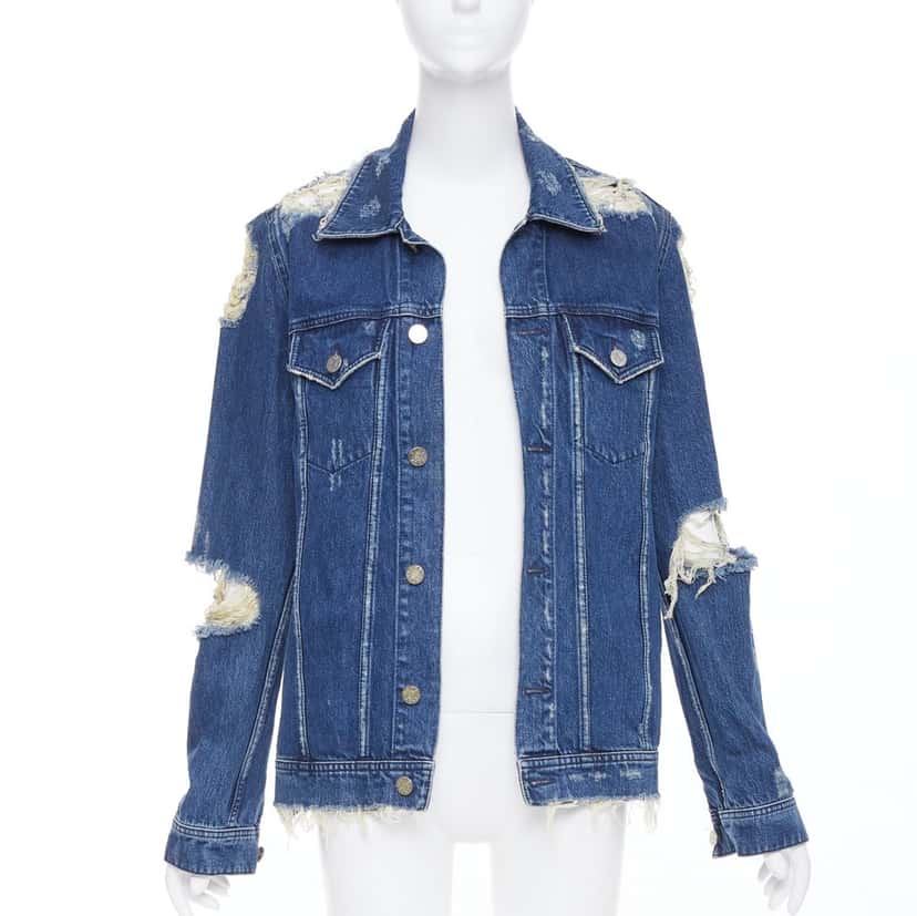 Acne Studios Fever Torn Blue Denim Very good condition - Front View