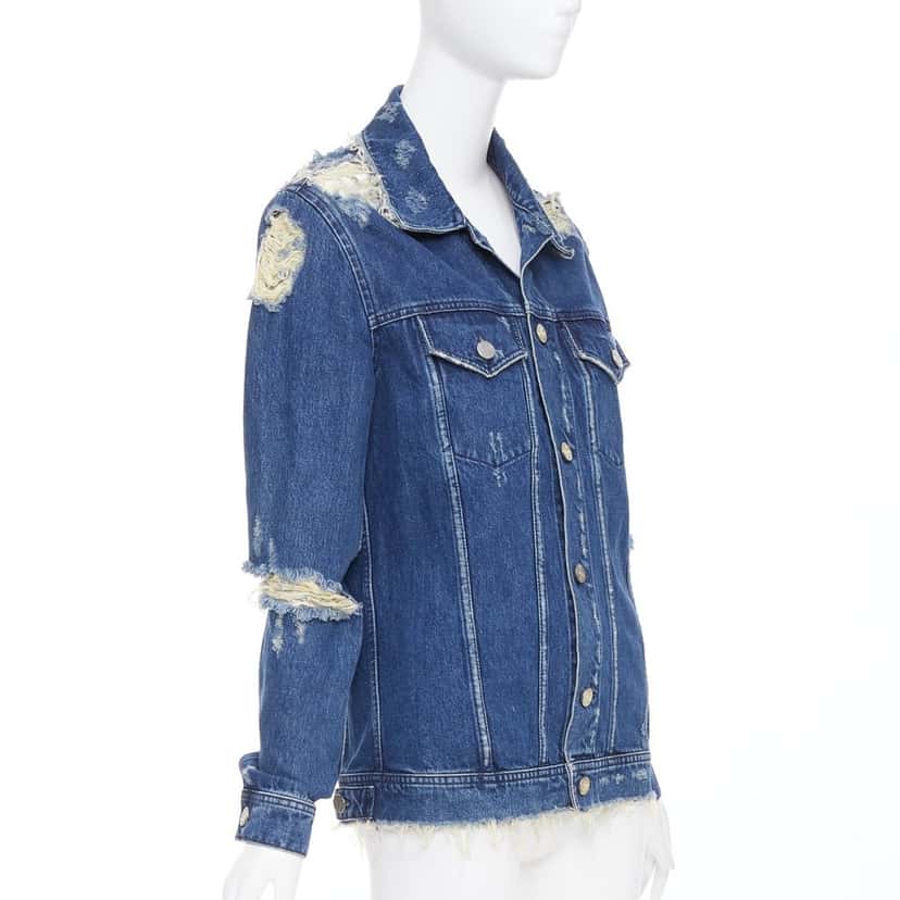 Acne Studios Fever Torn Blue Denim Very good condition - Model View