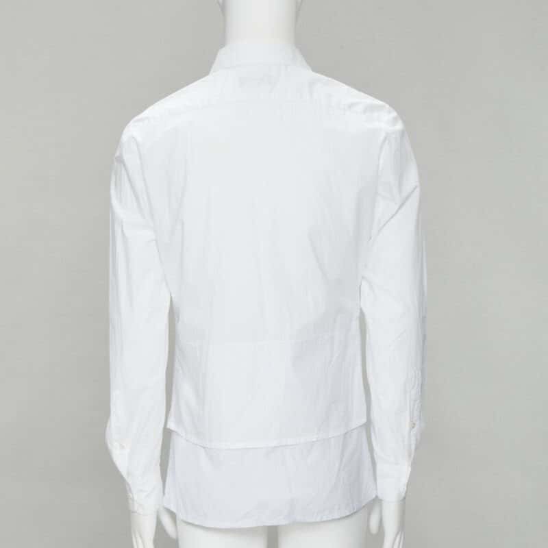 Raf Simons Layered Hem Shirt White Cotton Never worn - Box View