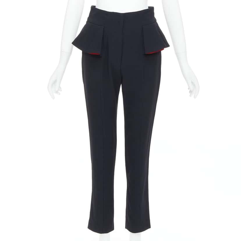 Alexander McQueen Leather Legging Pants Black Very good condition - Front View