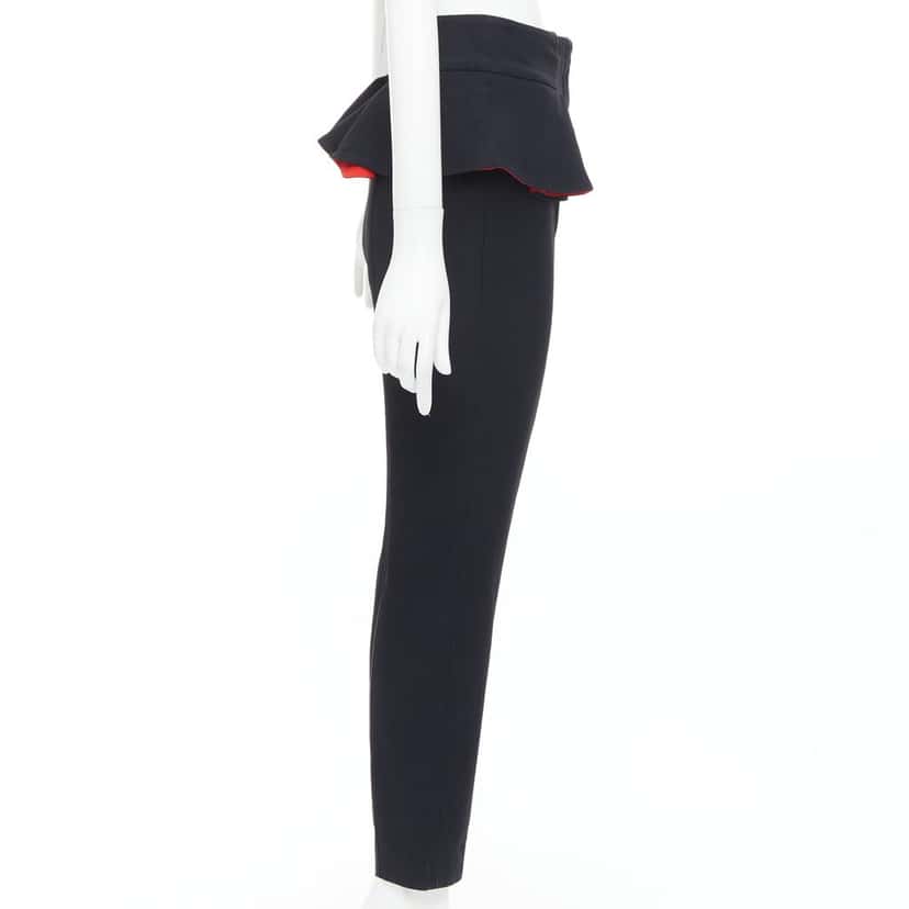 Alexander McQueen Leather Legging Pants Black Very good condition - Model View