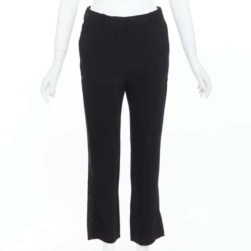 Givenchy Flare Cropped Pants Black Viscose Very good condition - Front View